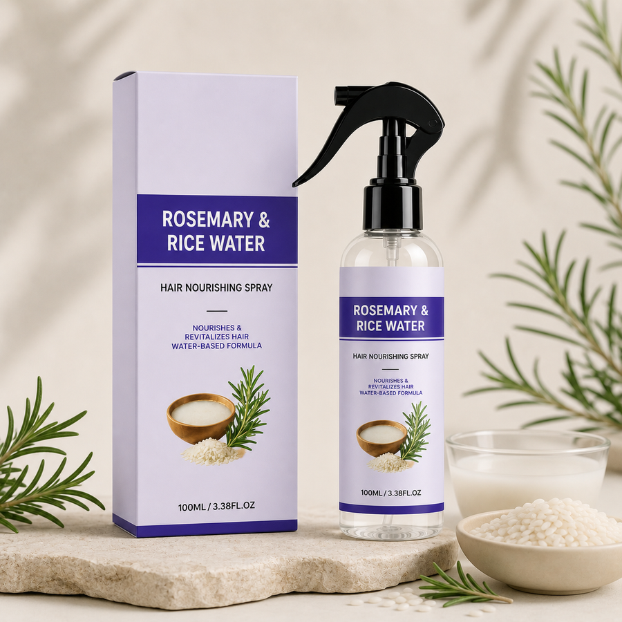 Rosemary & Rice Water Hair Spray - Lightweight Scalp & Hair Care